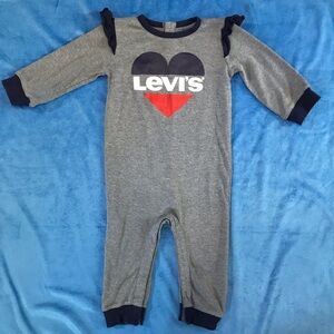 Levi's Baby Girl Long Sleeve Romper Size 18 Months